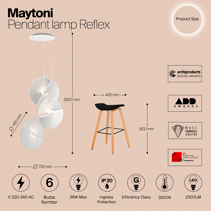 Светильник светодиодный Maytoni MOD154PL-L6W3K1