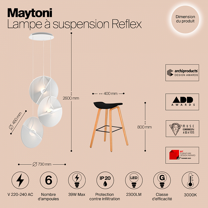 Светильник светодиодный Maytoni MOD154PL-L6W3K1