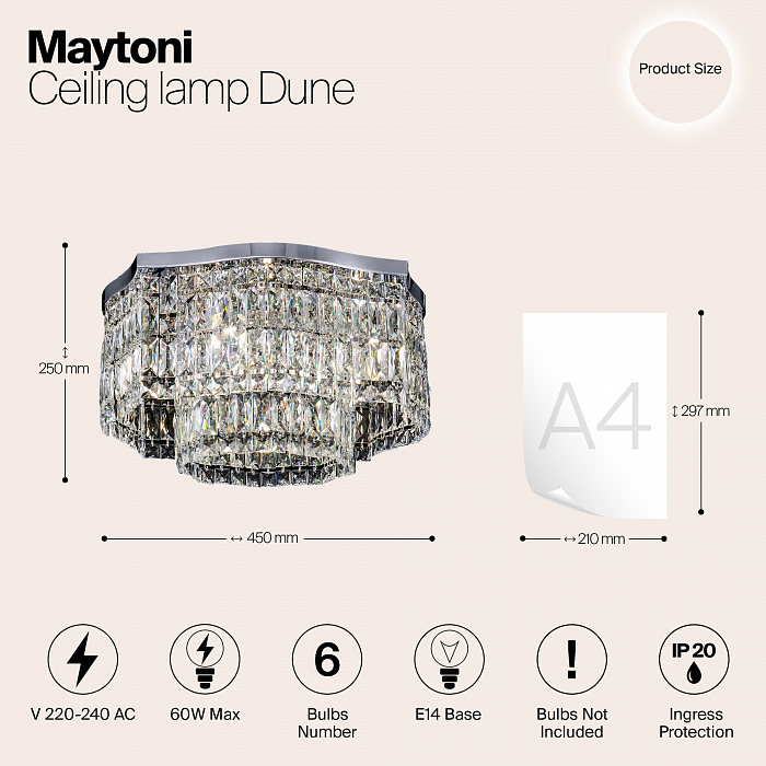 Светильник потолочная Maytoni DIA005CL-06CH