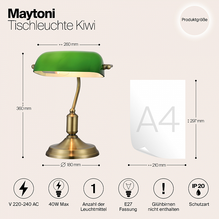 Настольная лампа интерьерная Maytoni Z153-TL-01-BS