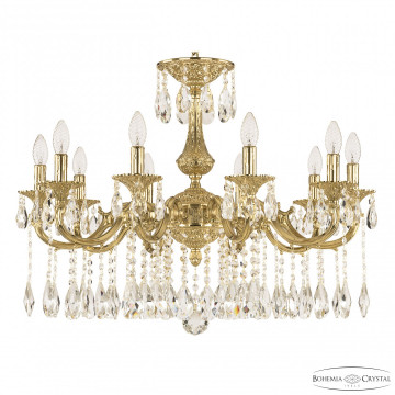 Люстра бронзовая с хрусталём 72101/10/250 A G Люстра большая Bohemia Ivele Crystal 72101/10/250 A G