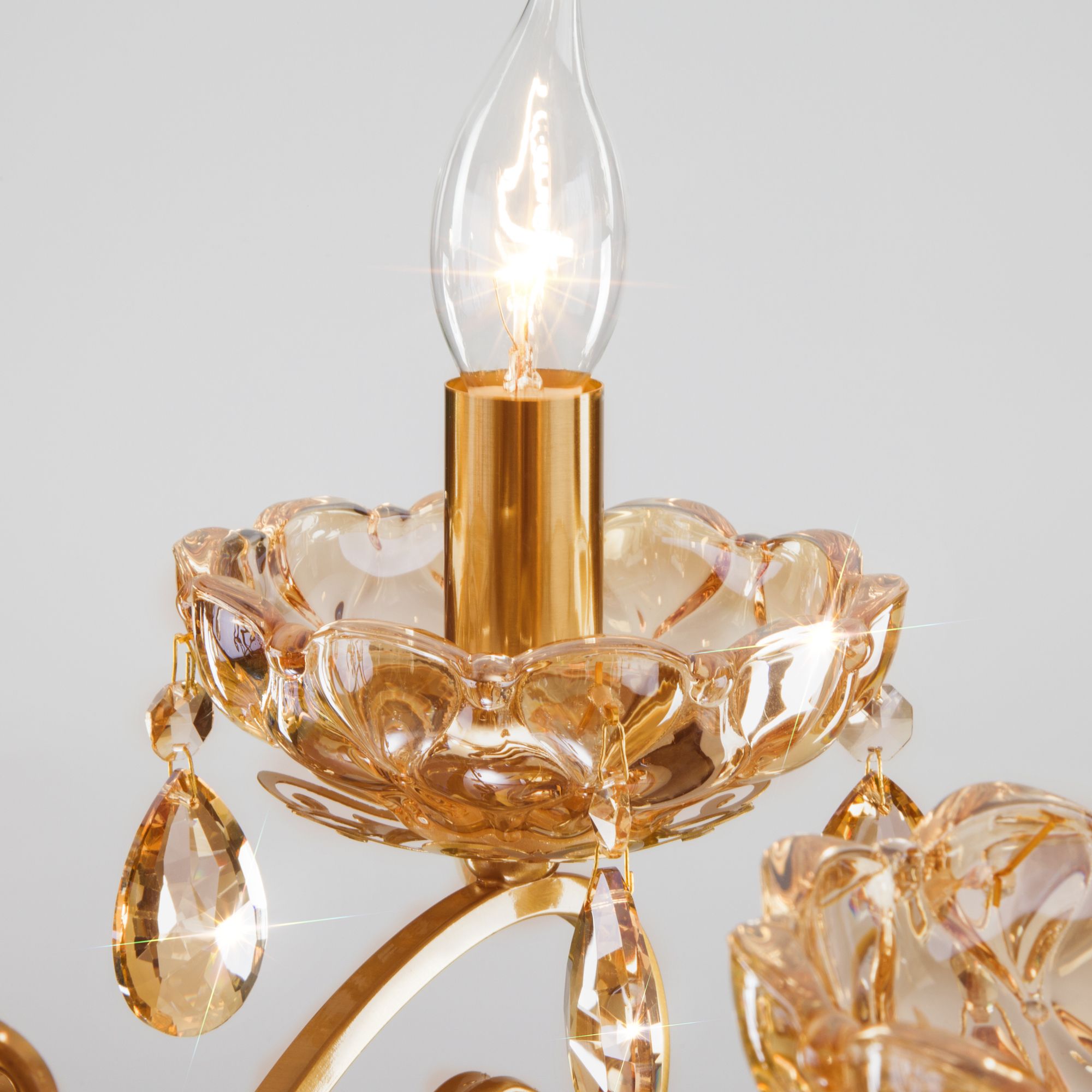 Eurosvet 10109/6 бронза/тонированный хрусталь Strotskis