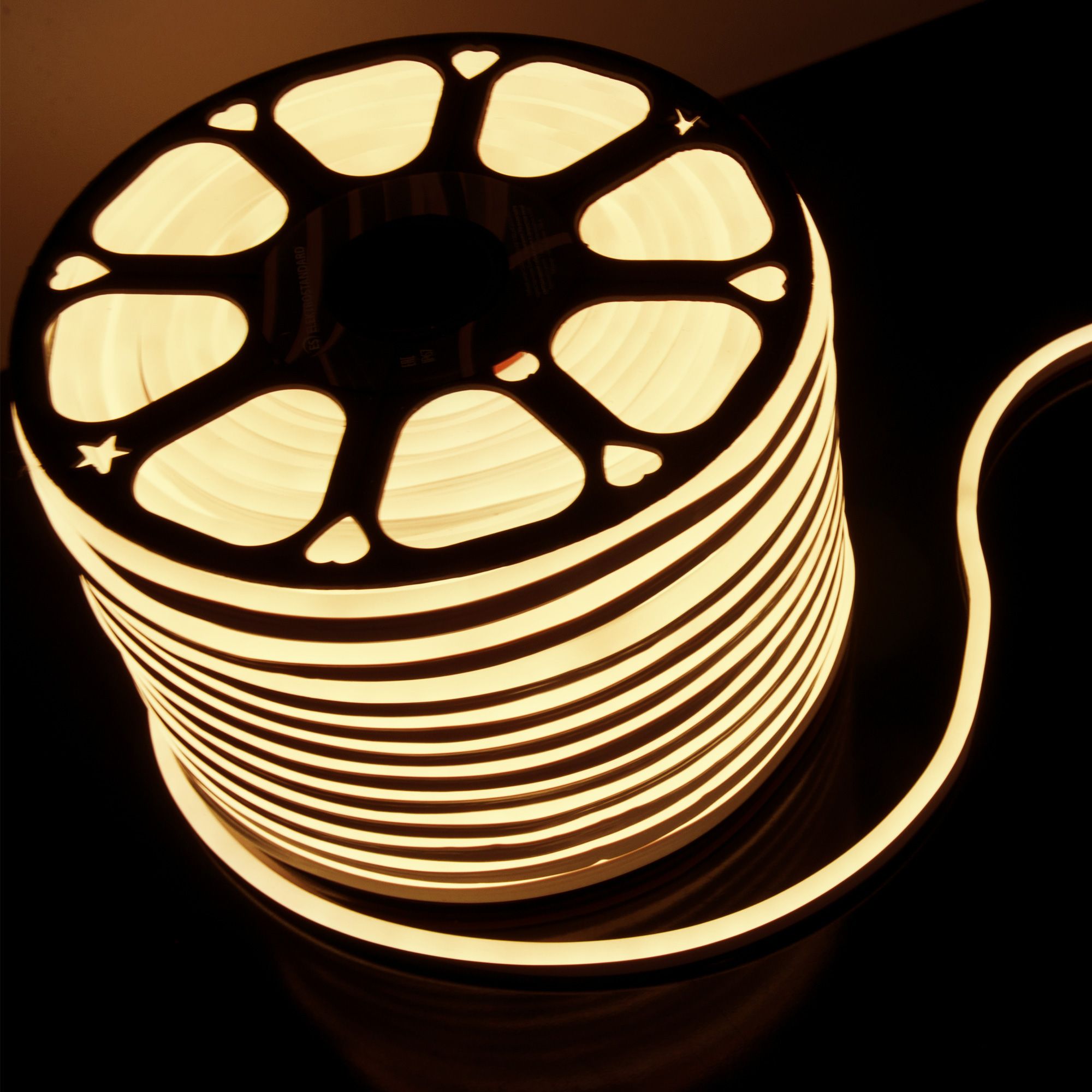 Уличный светильник Elektrostandard Гибкий неон 220V 9,6W 120Led 2835 IP67 односторонний теплый белый, 50 м