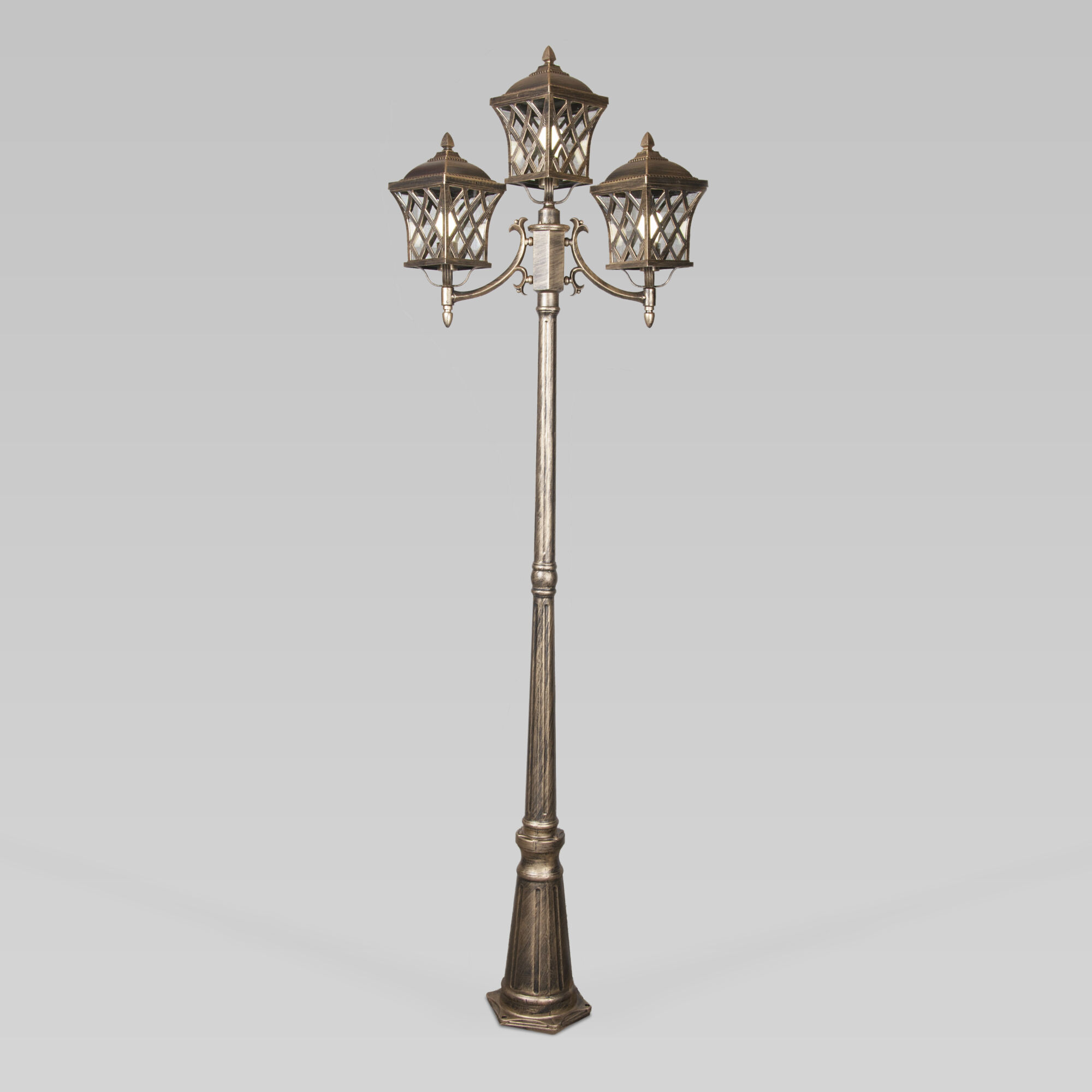 Уличный светильник Elektrostandard Cassiopeya F/3 черное золото