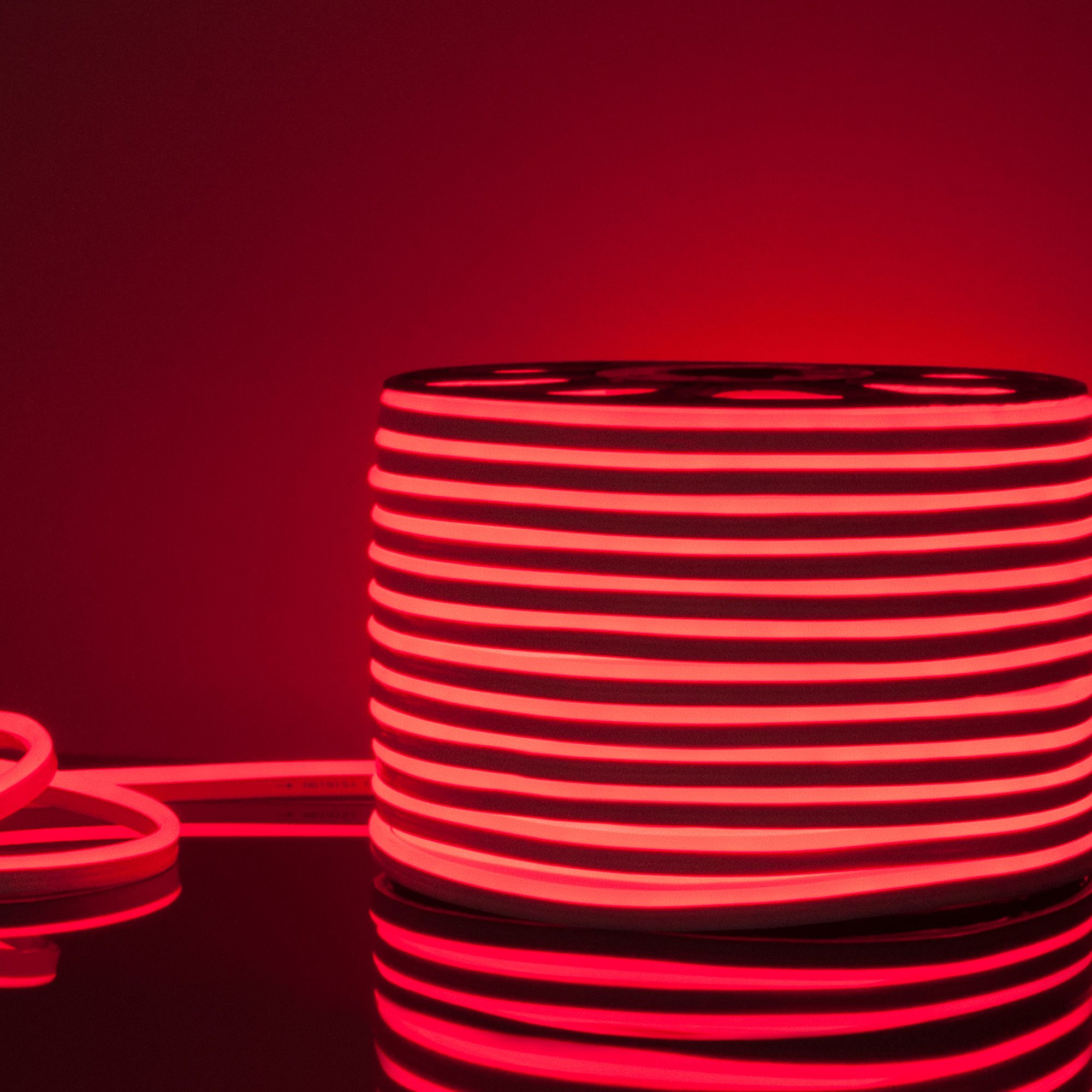 Уличный светильник Elektrostandard Гибкий неон 220V 9,6W 120Led 2835 IP67 односторонний красный, 50м