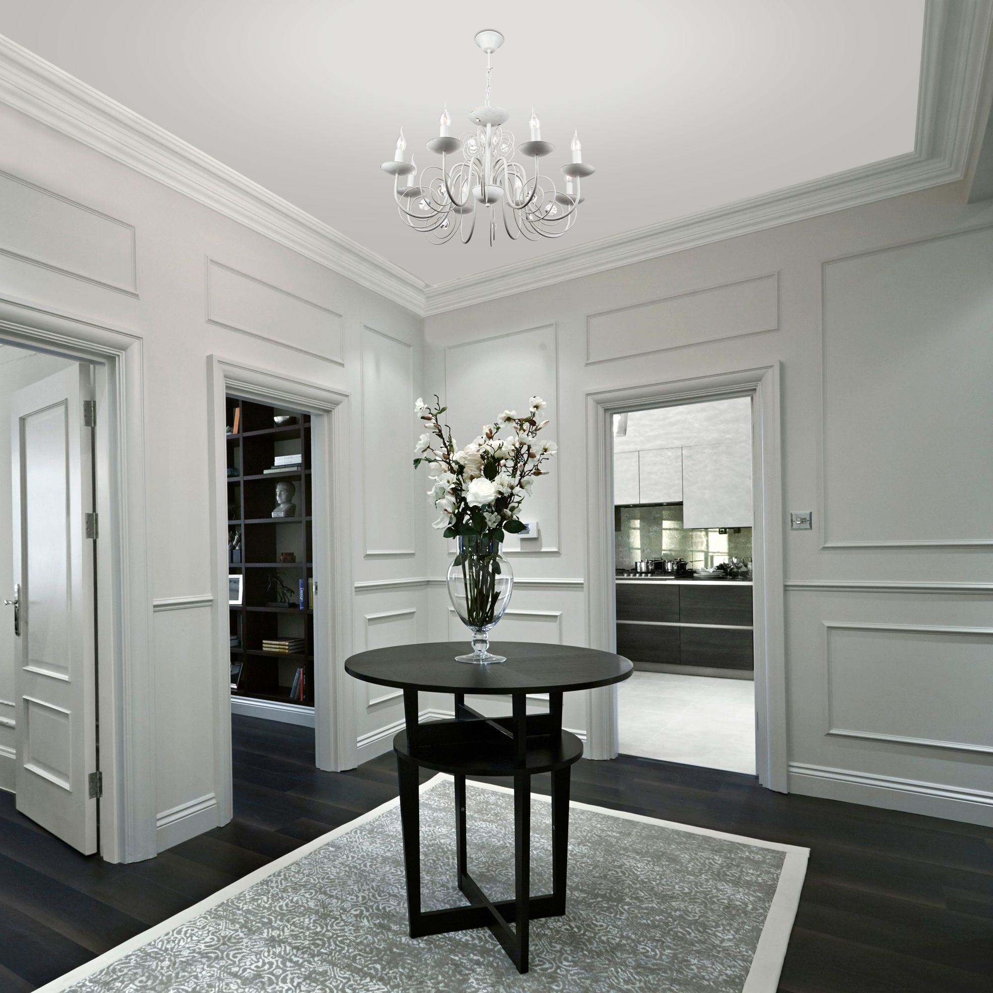 Люстра подвесная Eurosvet 60018/8 белый с золотом