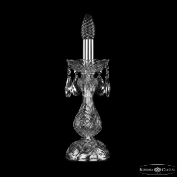 Настольная лампа 1413L/1-31 Ni Bohemia Ivele Crystal Настольная лампа Bohemia Ivele Crystal 1413L/1-31 Ni