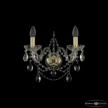 Бра хрустальные 1411B/2/160 G Бра на 2 лампы Bohemia Ivele Crystal 1411B/2/160 G