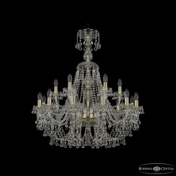 Люстра хрустальная 1409/12+6/300/XL-95 G Люстра подвесная Bohemia Ivele Crystal 1409/12+6/300/XL-95 G