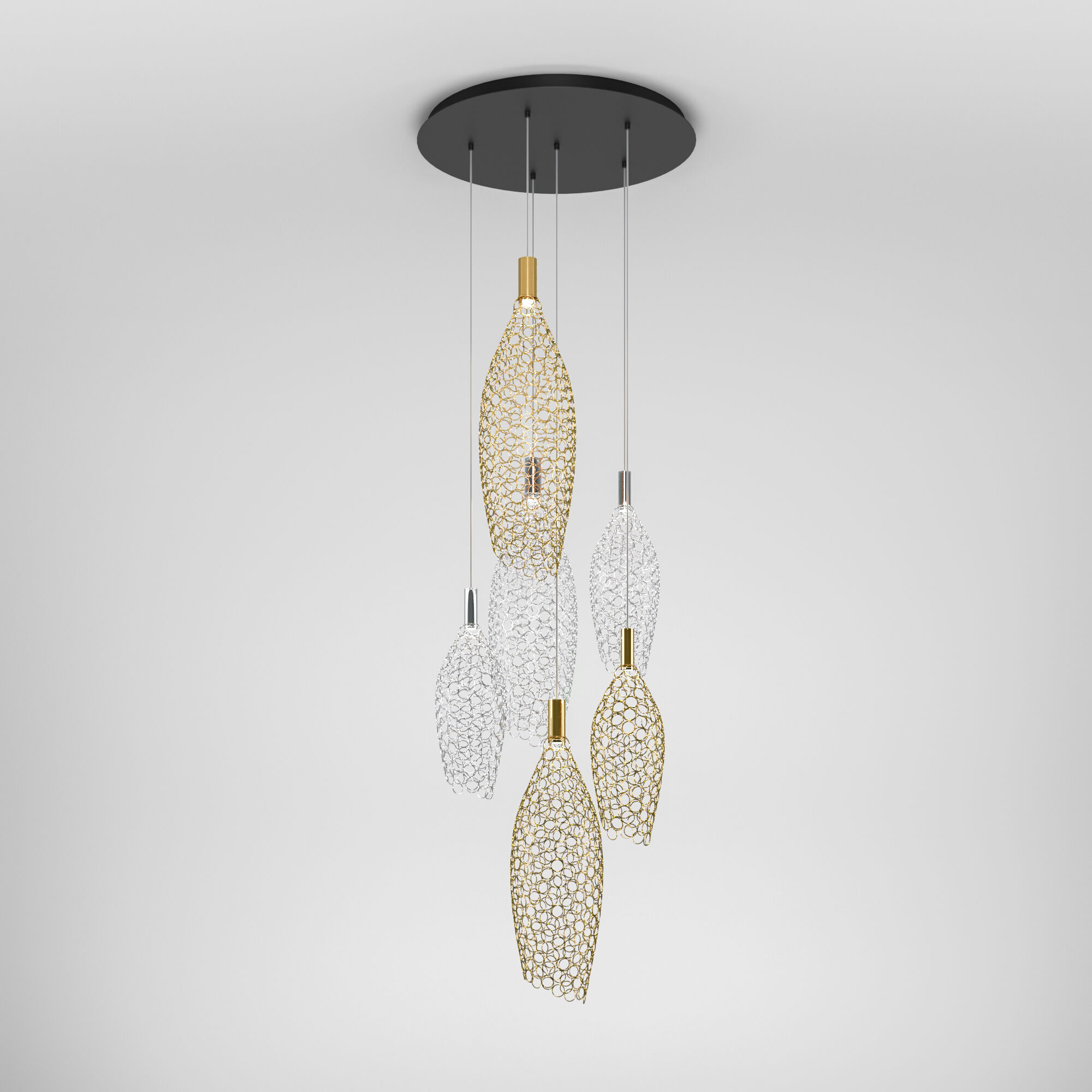 Люстра Eurosvet 90352/6 золото/хром