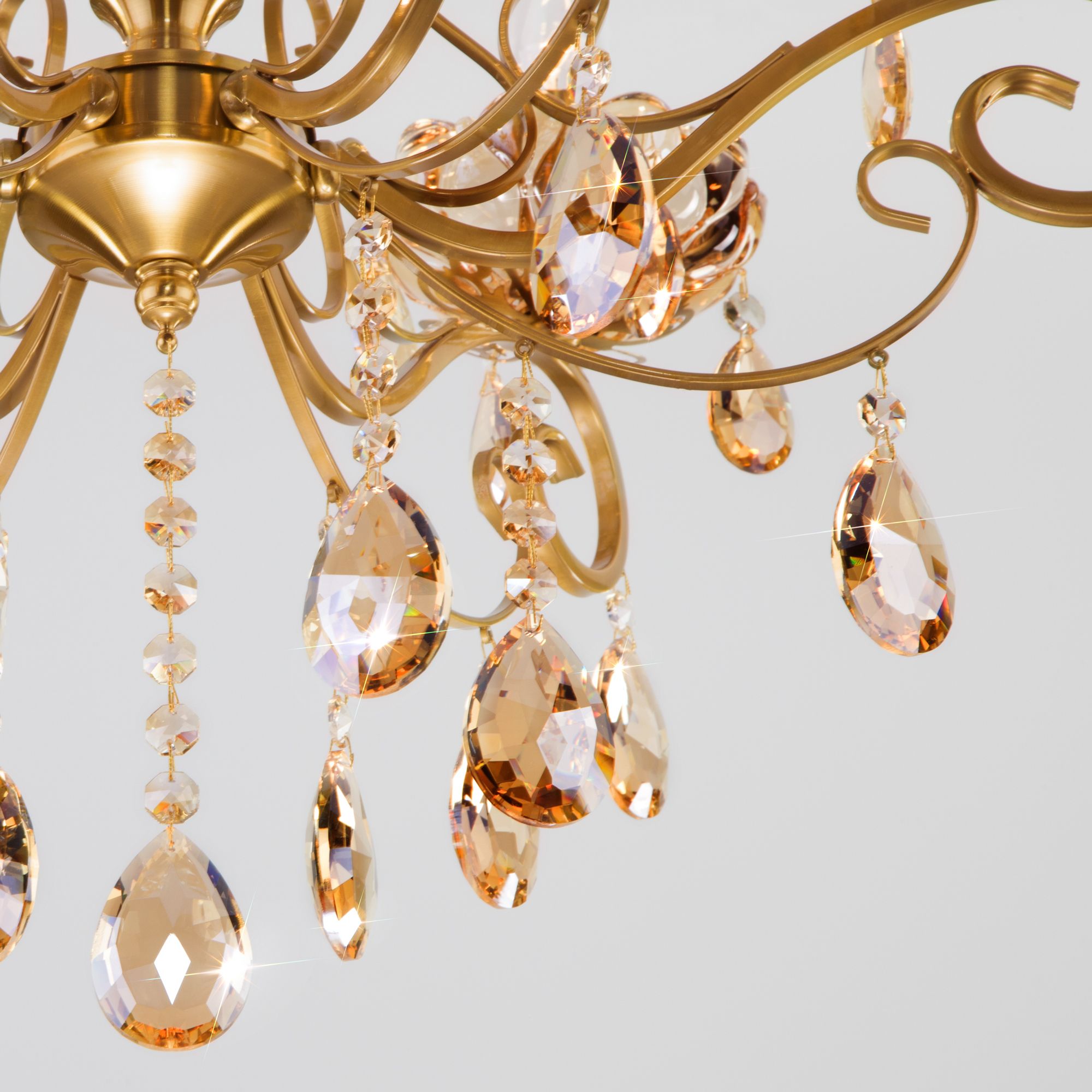 Eurosvet 10109/6 бронза/тонированный хрусталь Strotskis