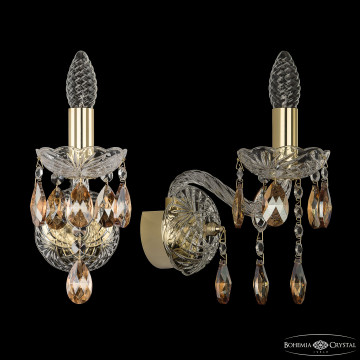 Бра хрустальные 1413B/1/141 G K721 Бра на 1 лампу Bohemia Ivele Crystal 1413B/1/141 G K721