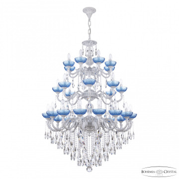 Люстра с хрустальными подвесками AL78101/16+8+8/300/3d B WMN P Aquamarine/M-1F Bohemia Ivele Crystal Люстра Bohemia Ivele Crystal AL78101/16+8+8/300/3d B WMN P Aquamarine/M-1F