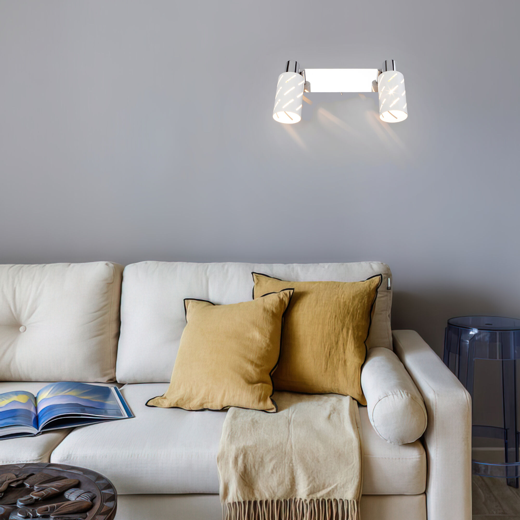 Бра Eurosvet 20090/2 белый/хром