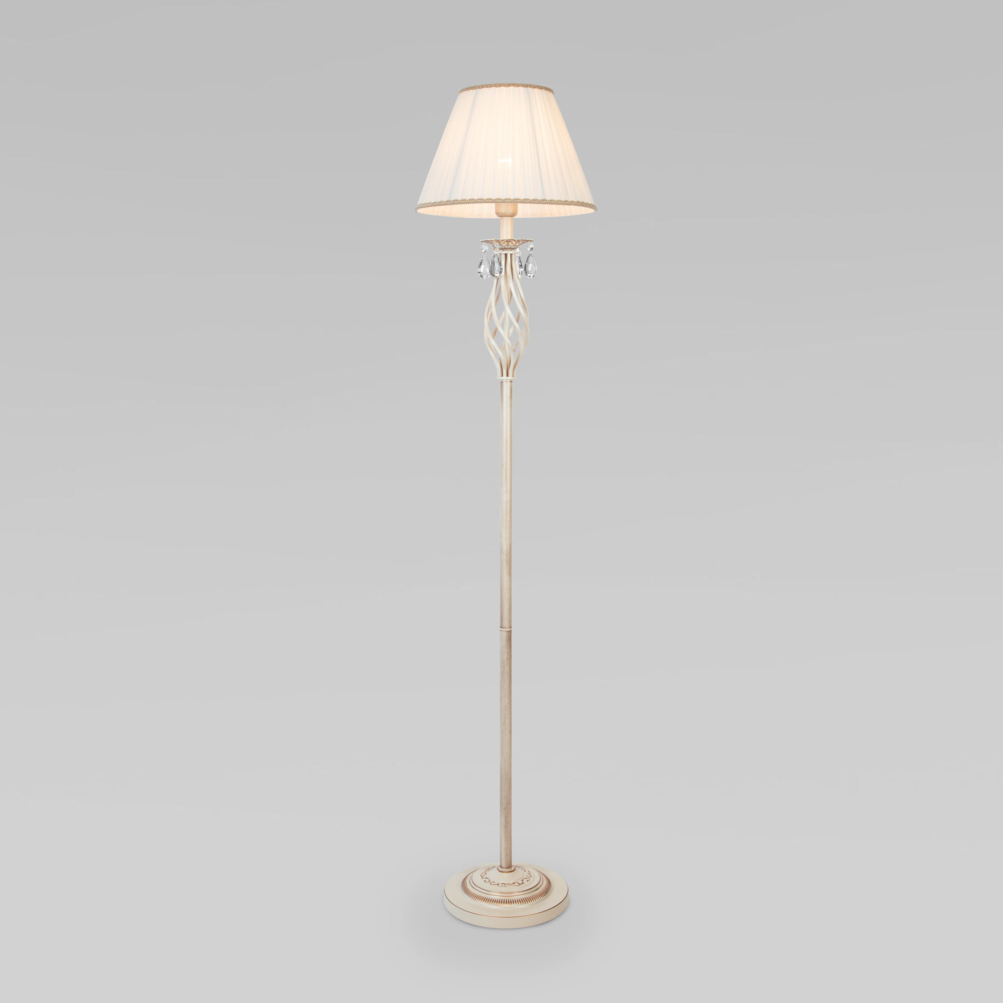 Торшер на 1 лампу Eurosvet 10073/1 белый с золотом