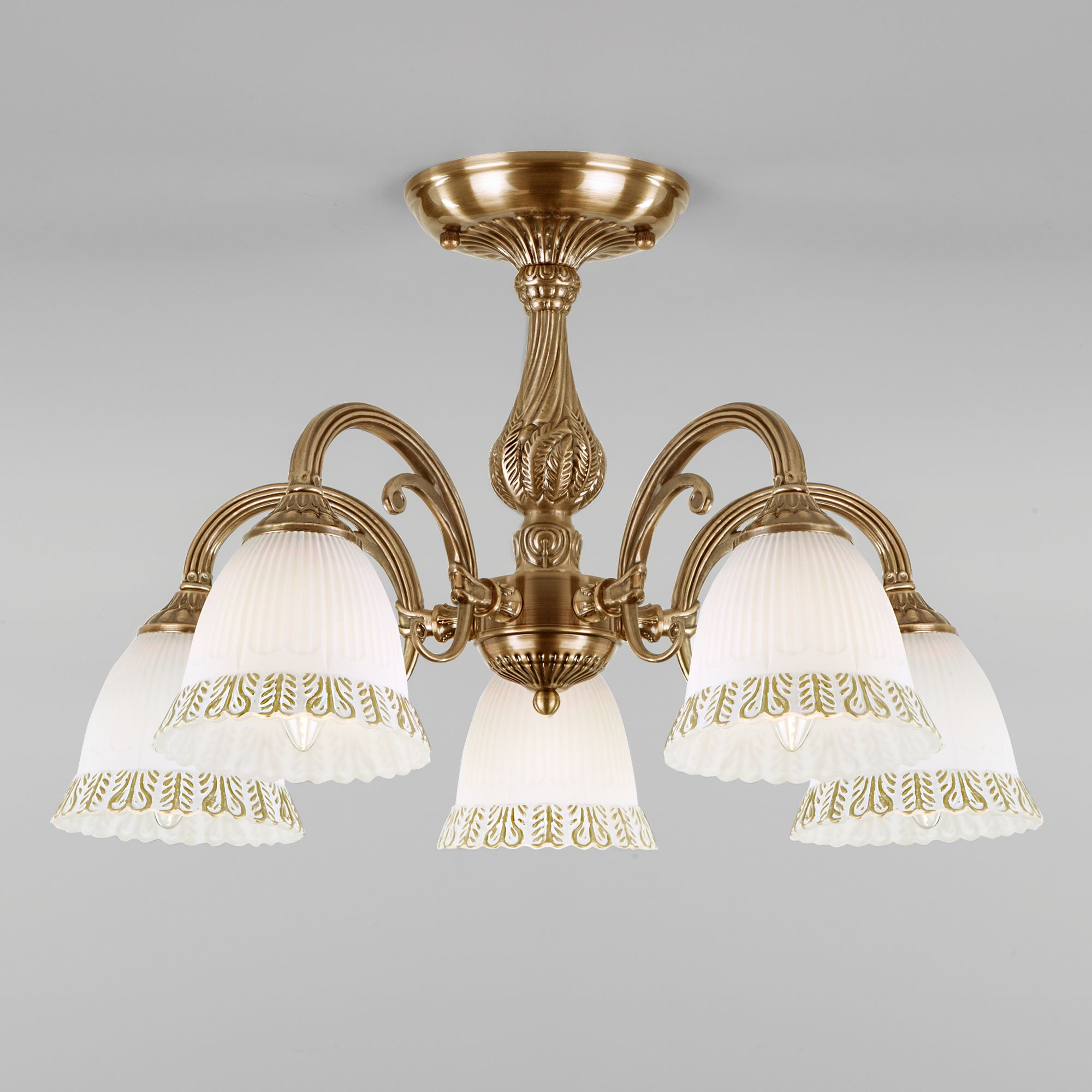 Люстра Eurosvet 60107/5 античная бронза