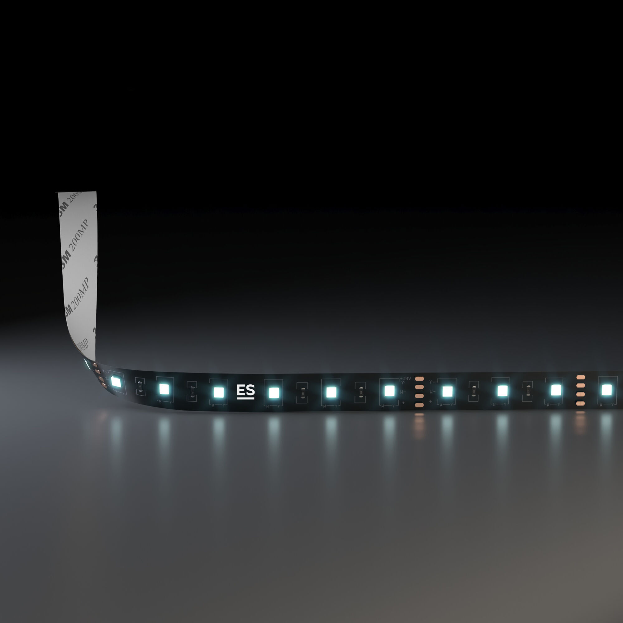 Светодиодная лента Elektrostandard Лента светодиодная 24V 14,4W 60Led 5050 IP20 холодный белый, Black, 5м