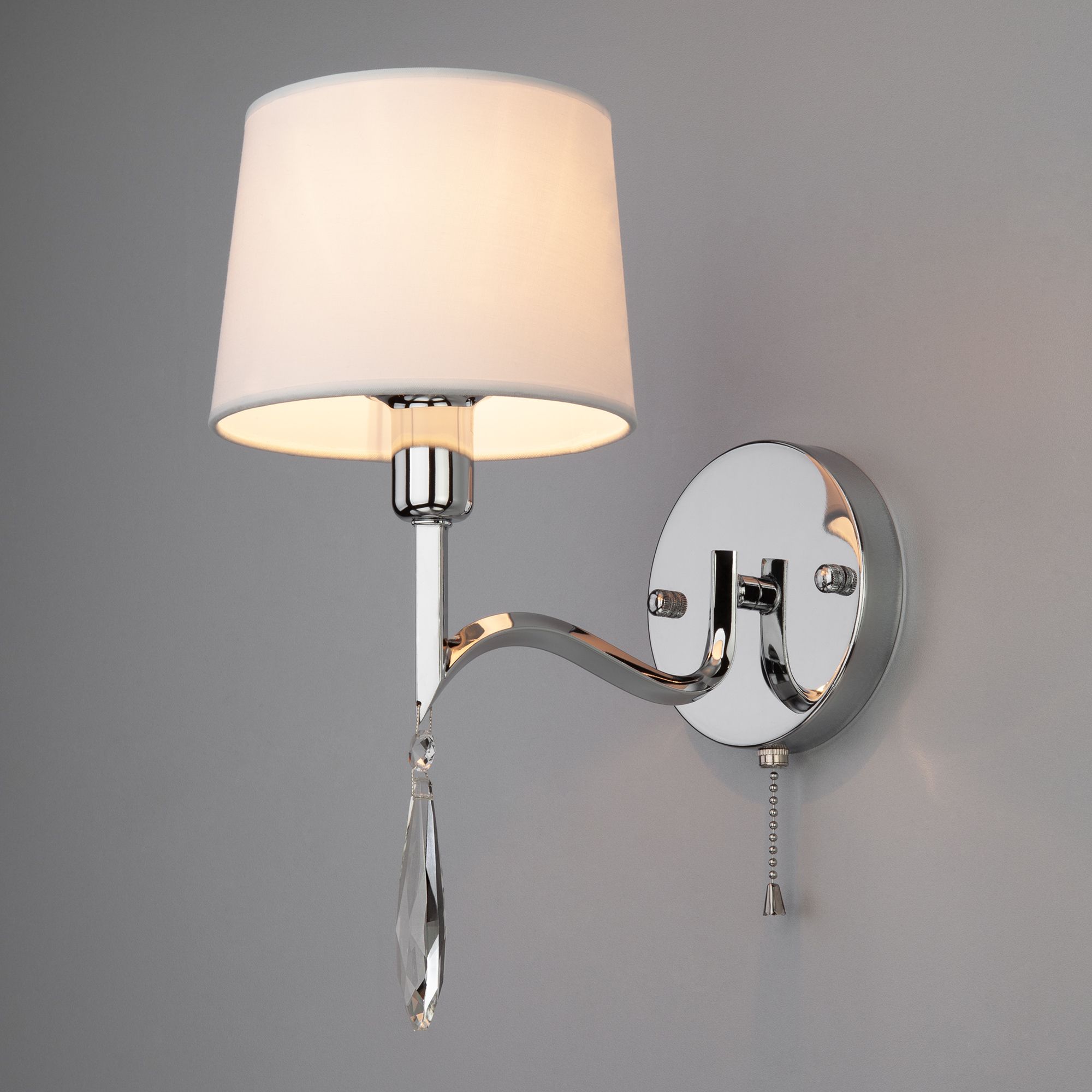 Светильник Eurosvet 10127/1 хром/прозрачный хрусталь Strotskis (10093/1)