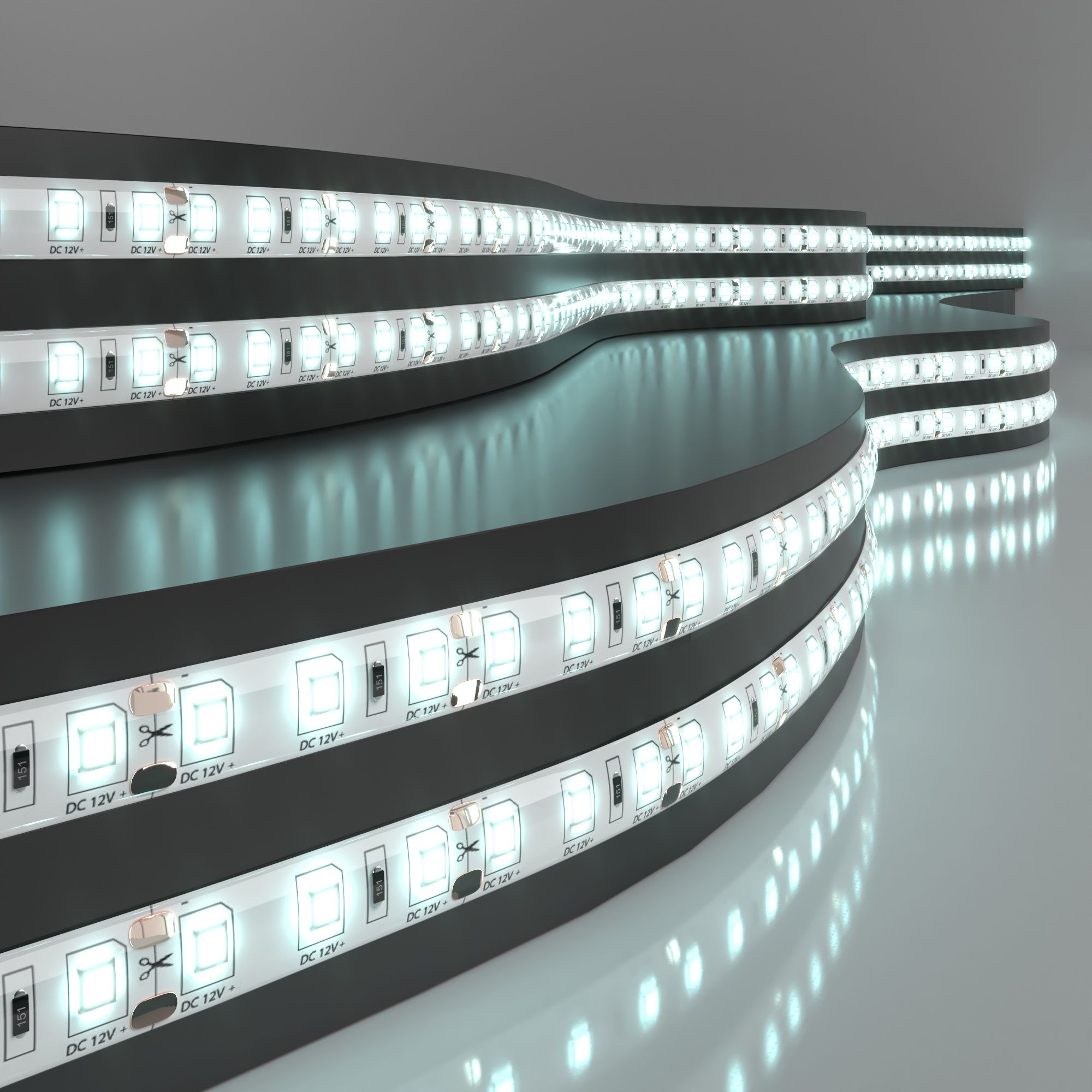 Светодиодная лента Elektrostandard Лента светодиодная 12V 9,6W 120Led 2835 IP65 холодный белый, 5м