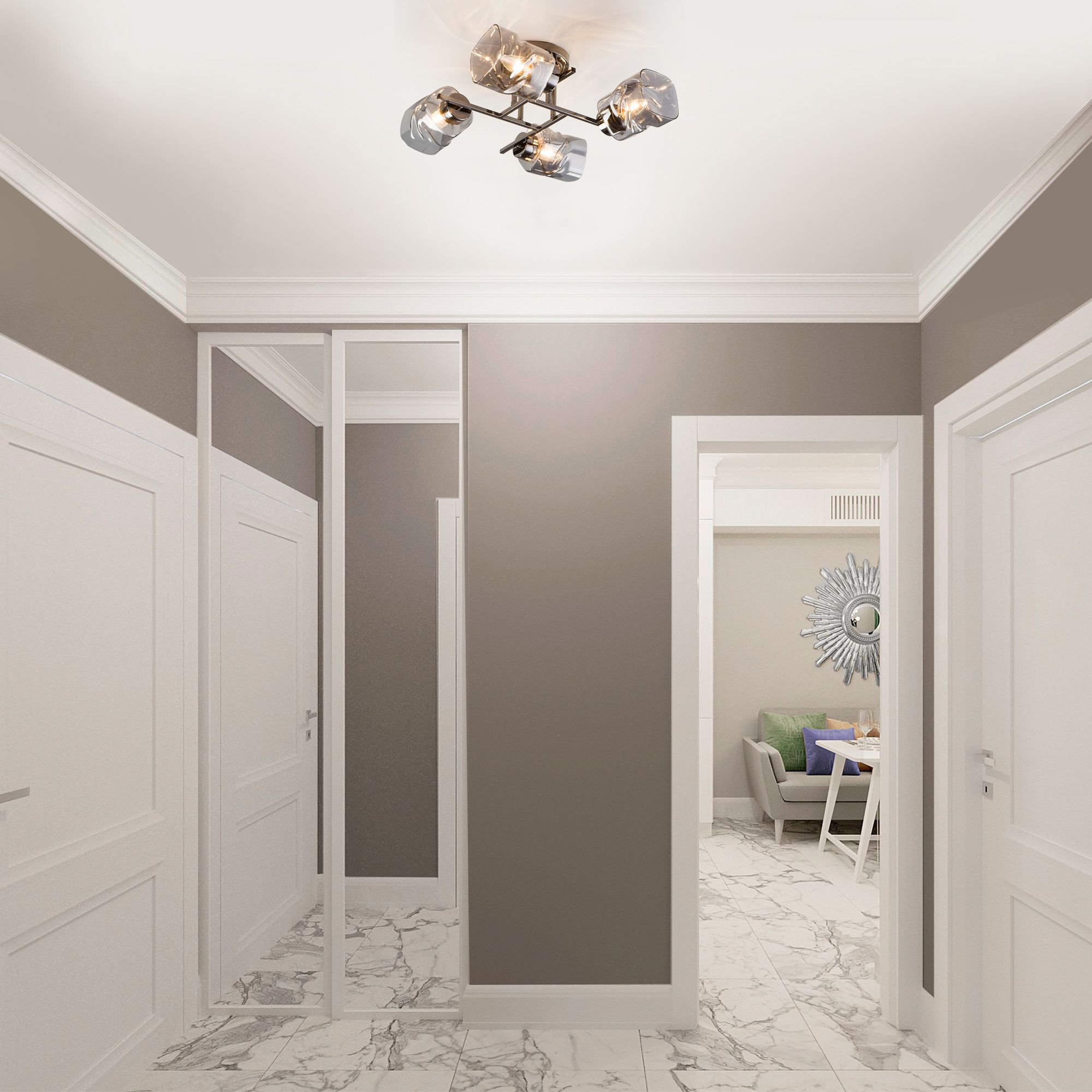 Светильник потолочная Eurosvet 30165/4 черный жемчуг