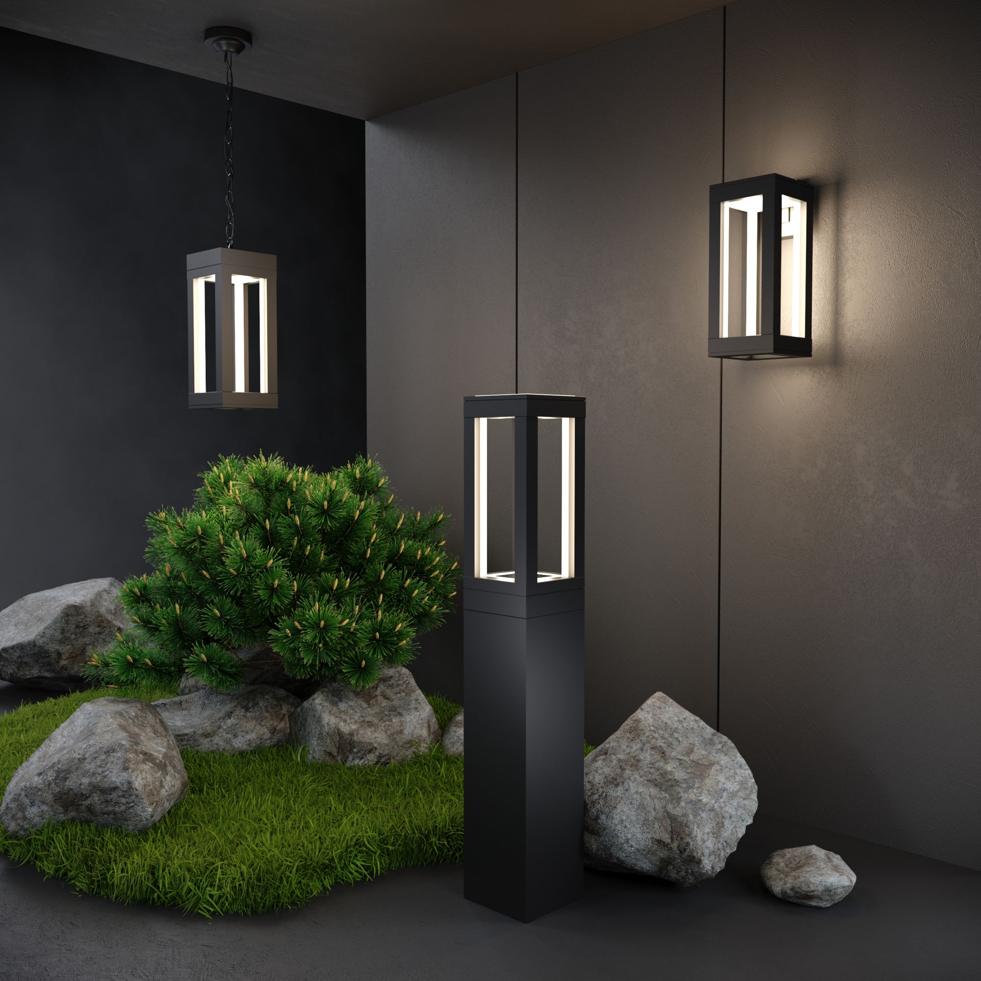 Уличный светильник Elektrostandard 1528 TECHNO LED черный