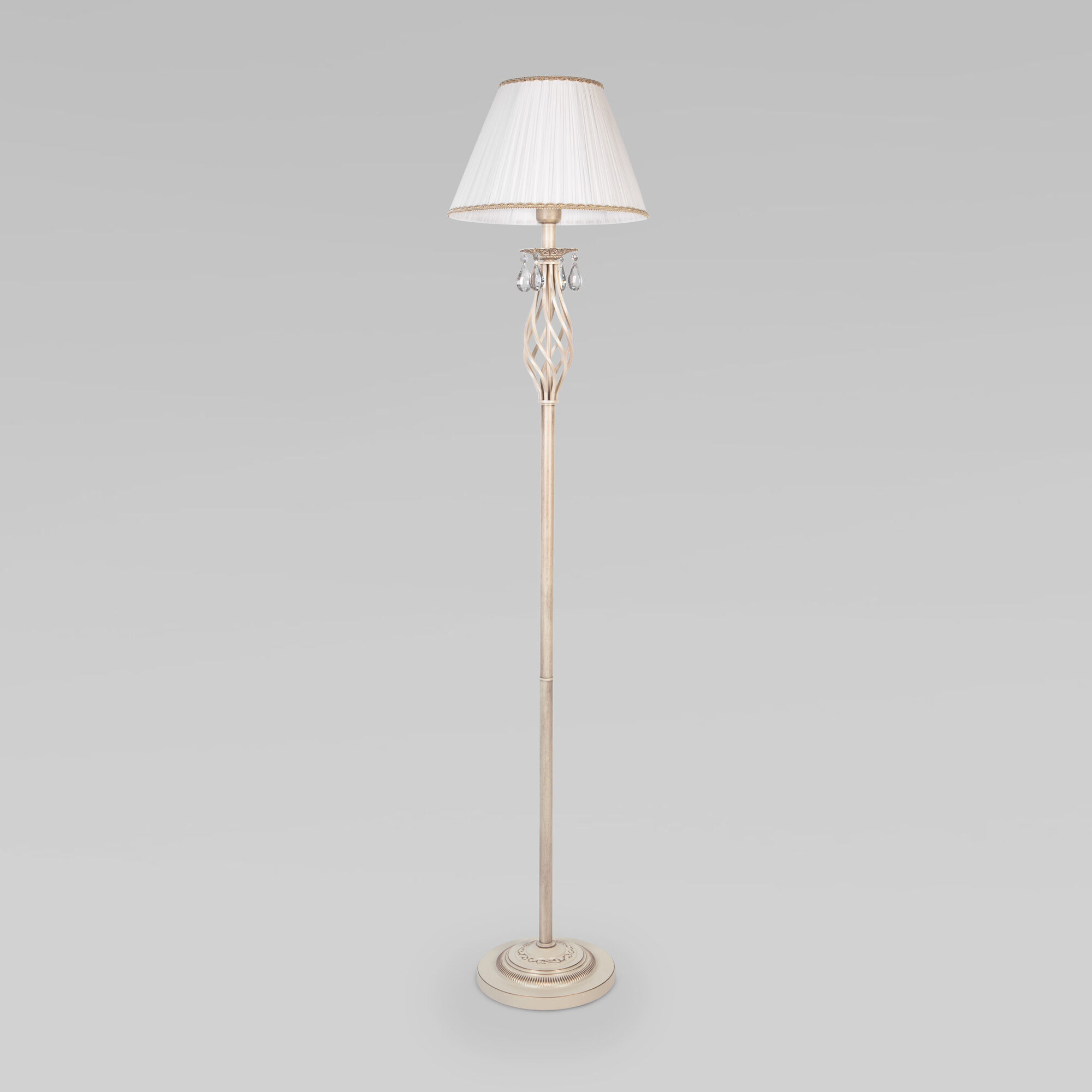 Торшер на 1 лампу Eurosvet 10073/1 белый с золотом