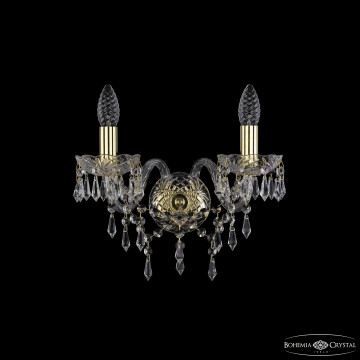 Бра хрустальные 1403B/2/141 G Бра на 2 лампы Bohemia Ivele Crystal 1403B/2/141 G