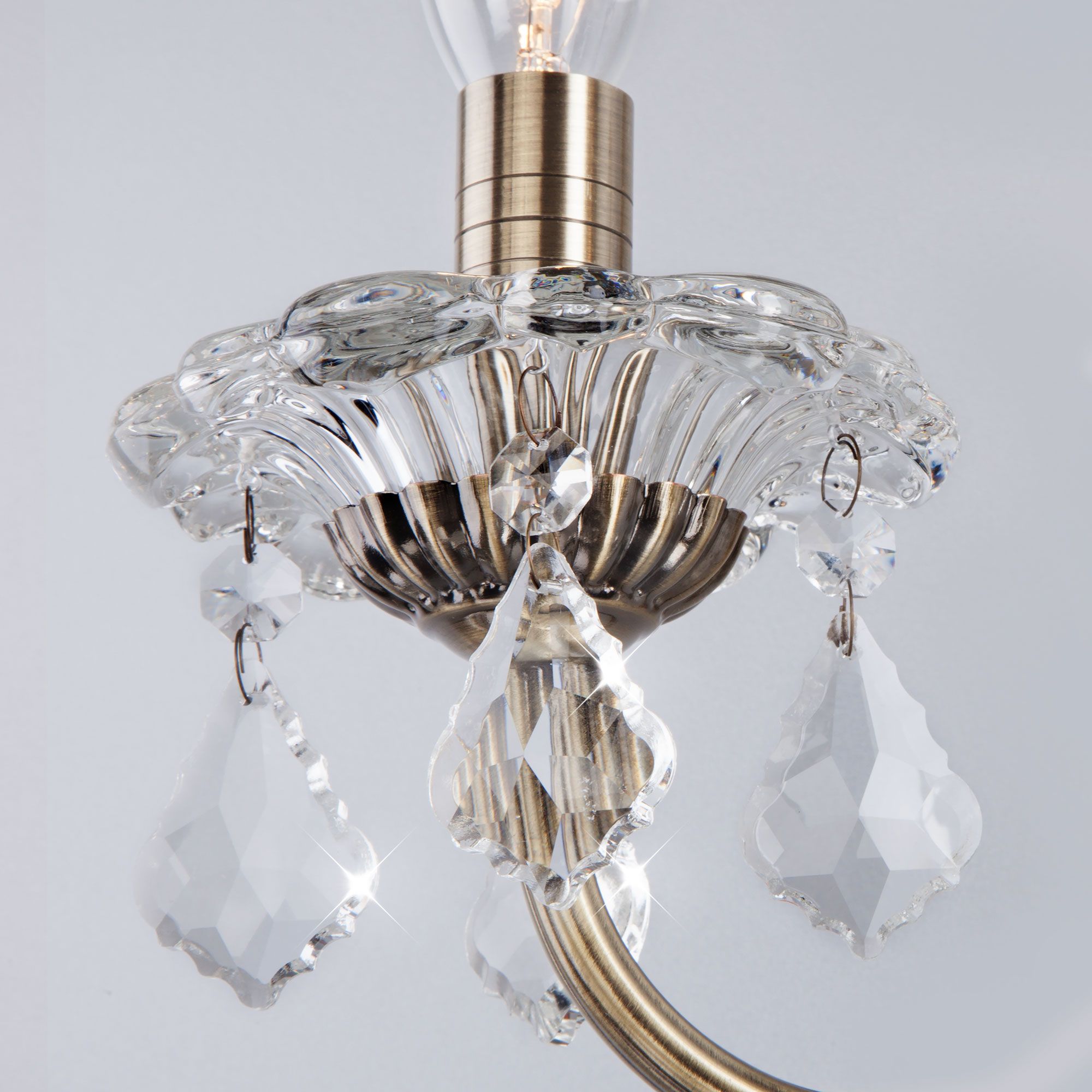 Бра Eurosvet 3281/2 античная бронза / прозрачный хрусталь