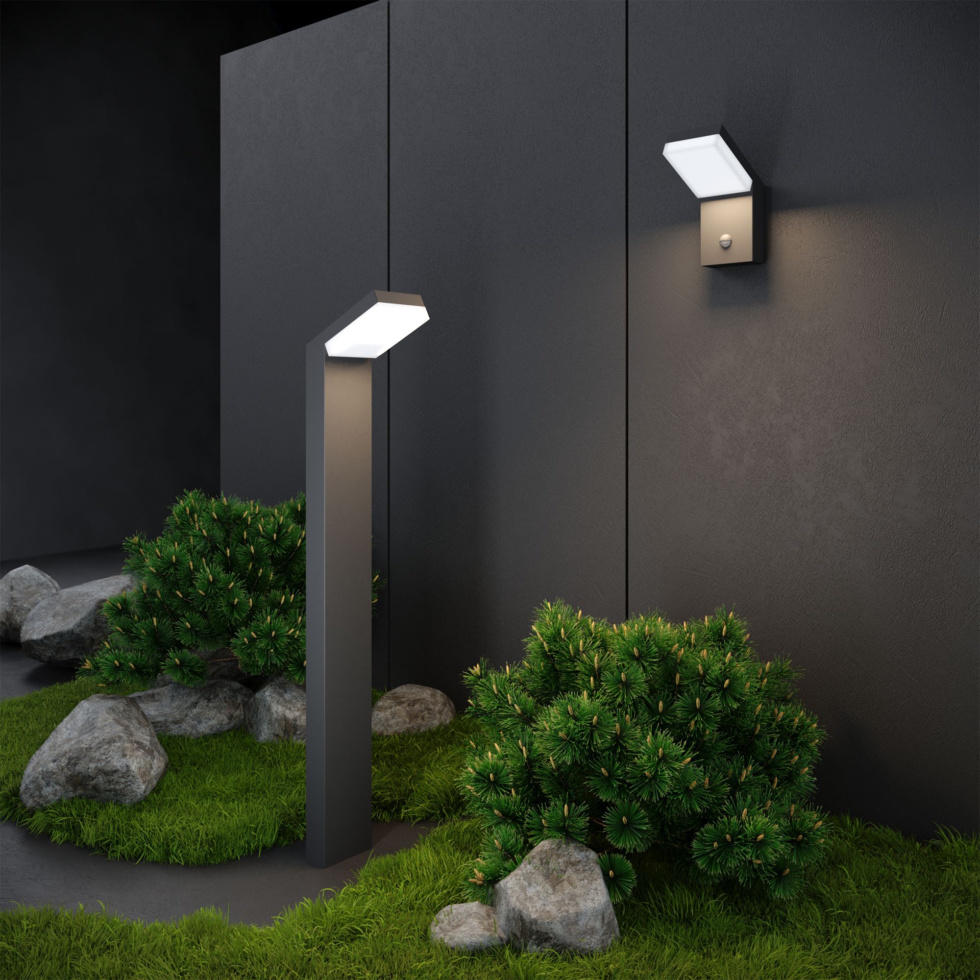 Уличный светильник настенный Elektrostandard 1541 TECHNO LED серый