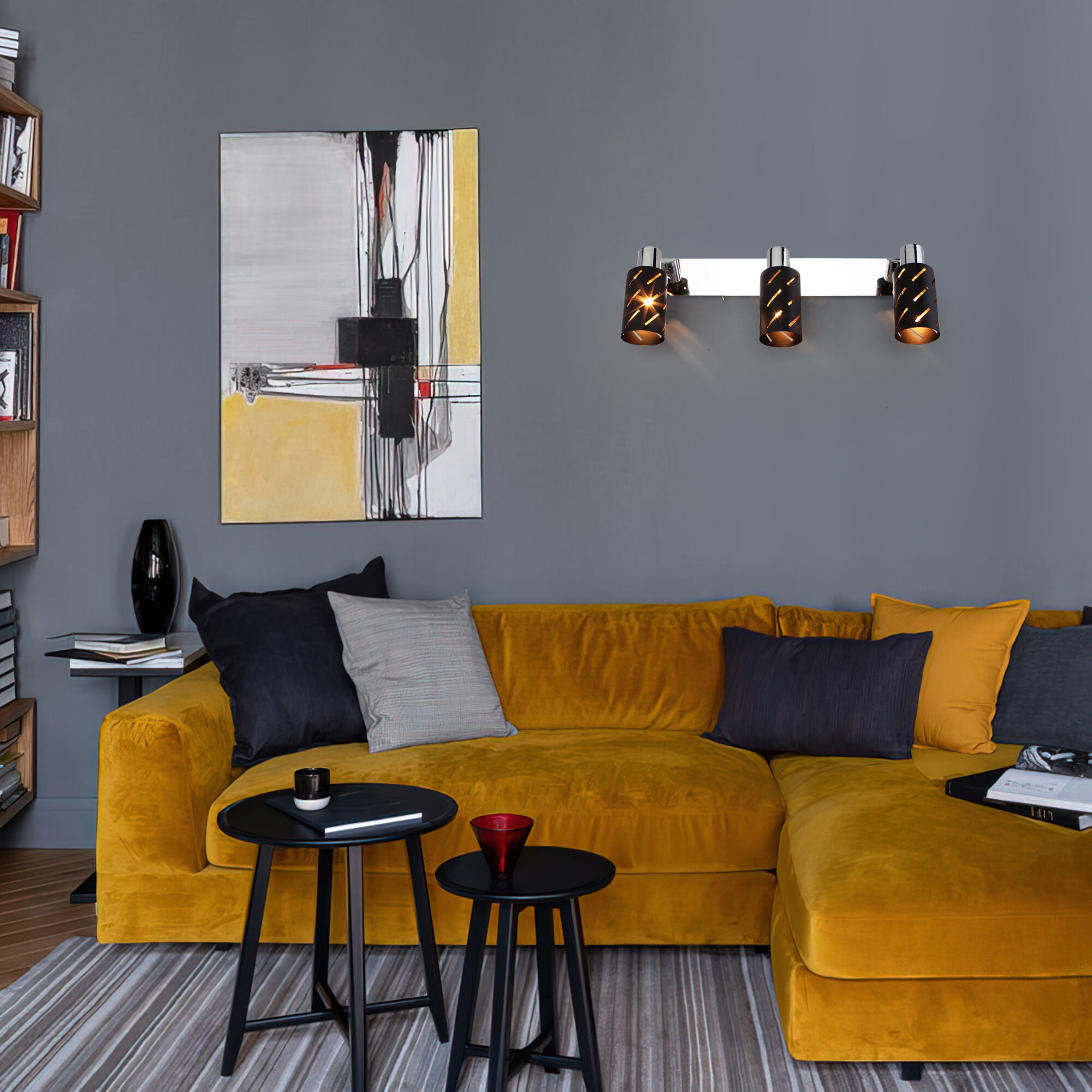 Бра Eurosvet 20090/3 черный/хром