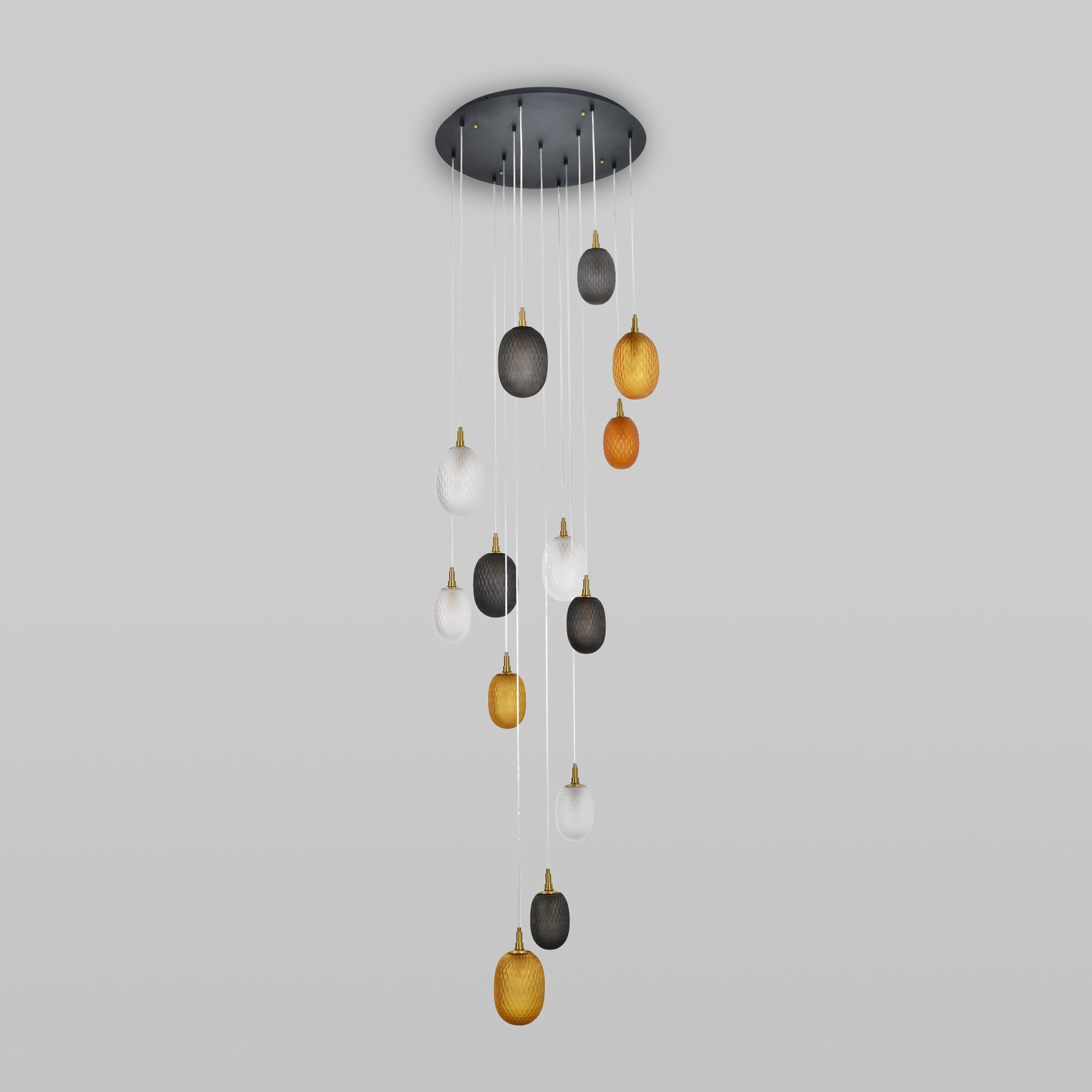 Люстра Eurosvet 50266 дымчатый/прозрачный/янтарный