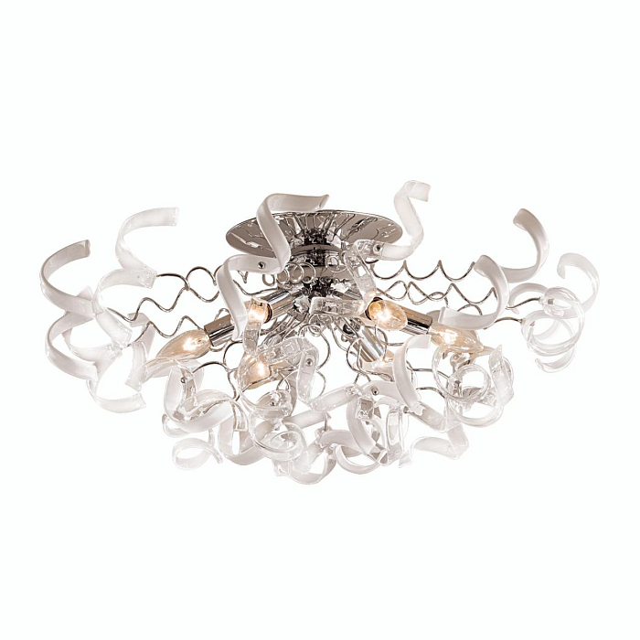 CL222161 Рандом Хром+Прозр+Бел Св-к Люстра Люстра потолочная  CL222161