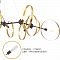Люстра Crystal Lux ARMONICA SP8 BLACK/BRASS V2