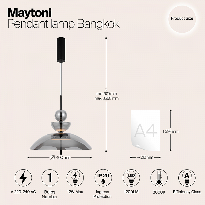 Светильник Maytoni MOD185PL-L6B3K6