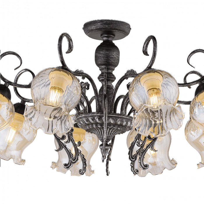 Люстра потолочная Sfera Sveta 85624/8B BK+SV