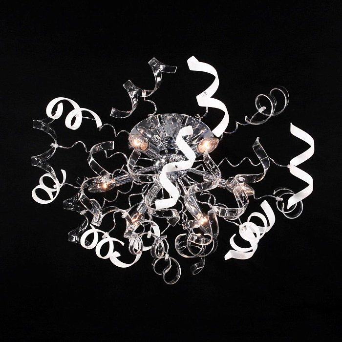 CL222161 Рандом Хром+Прозр+Бел Св-к Люстра Люстра потолочная  CL222161