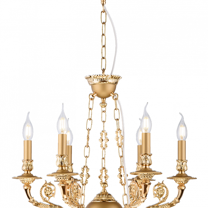 Люстра NewRgy 7024/6 FG+PEARL GOLD