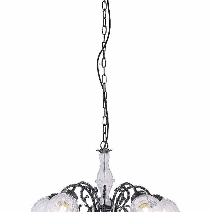 Люстра подвесная Sfera Sveta 85642B/5 BK+SILVER