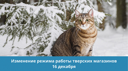 Изменение режима работы магазинов в Твери 16 декабря