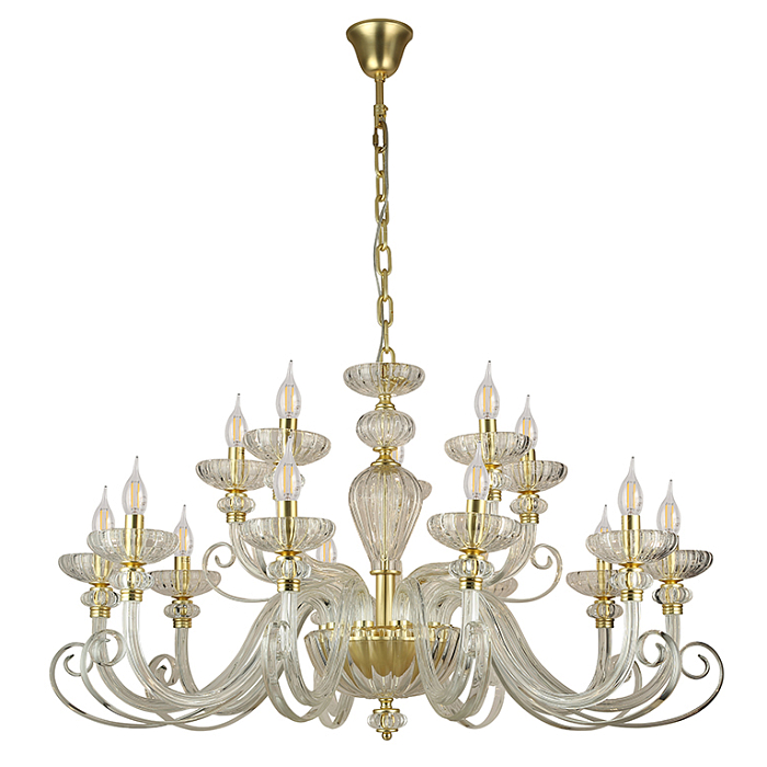 Люстра Newport 8620+5/C mat.soft gold clear