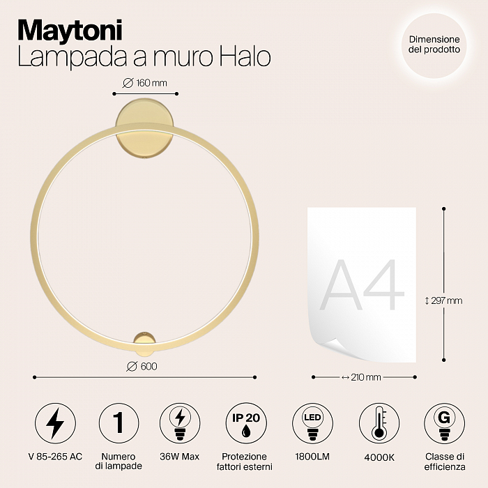 Бра светодиодное Maytoni MOD005WL-L22BSK1