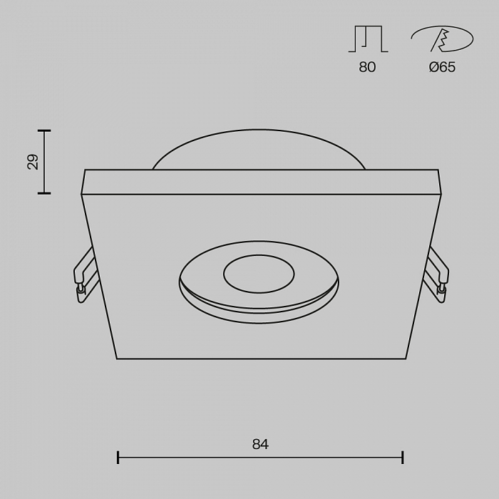 Светильник Technical DL083-01-GU10-SQ-B