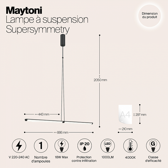 Светильник Maytoni P096PL-L11BK1