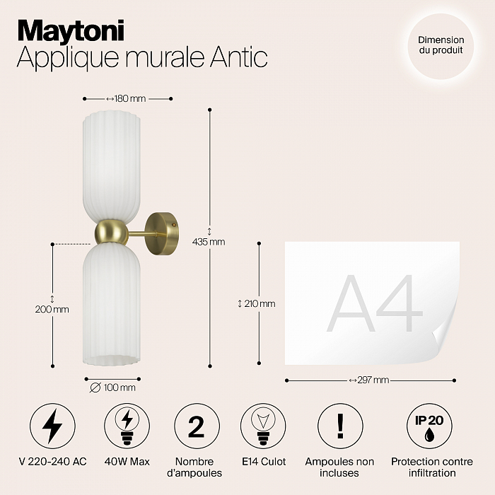 Бра на 2 лампы Maytoni MOD302WL-02W
