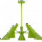Люстра на штанге Sfera Sveta 1001P/5 GREEN