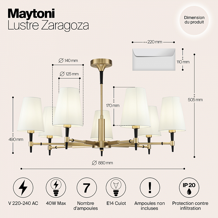 Люстра на штанге Maytoni H001CL-07BS
