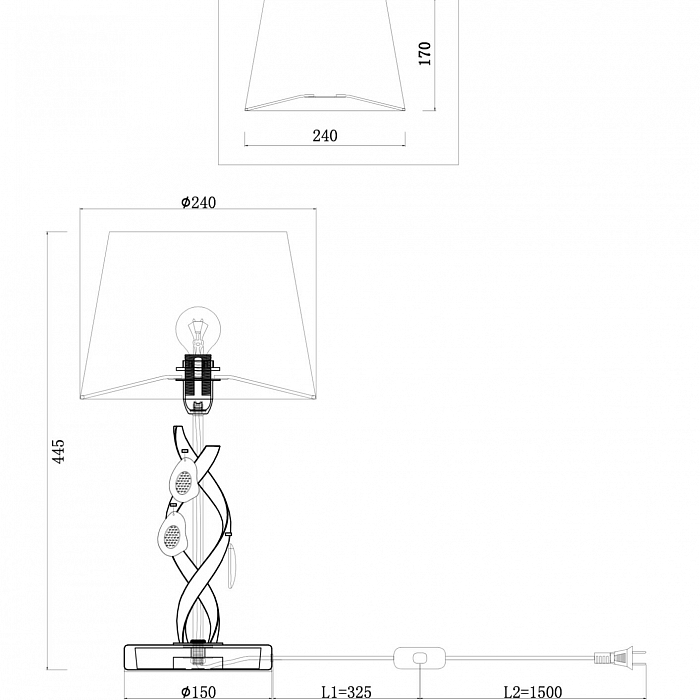 Настольная лампа интерьерная Freya FR2001TL-01G