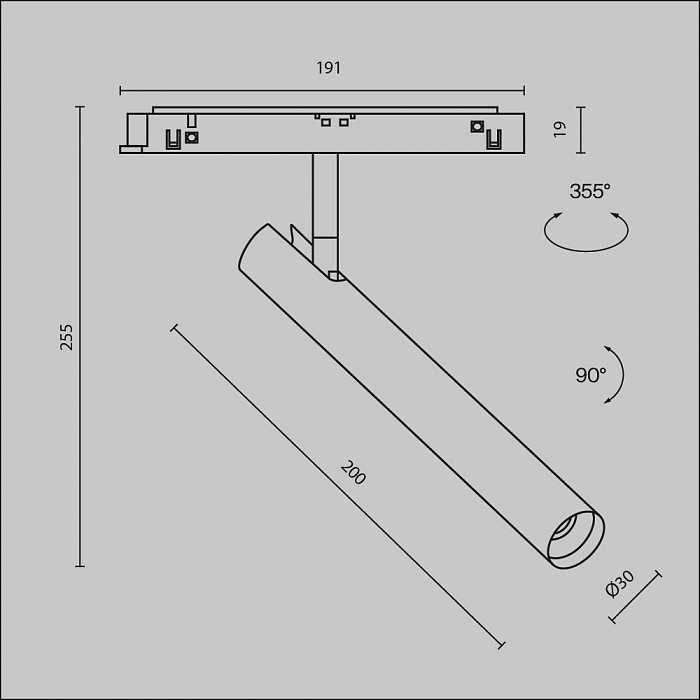 Трековая система Technical TR141-2-6W3K-M-B