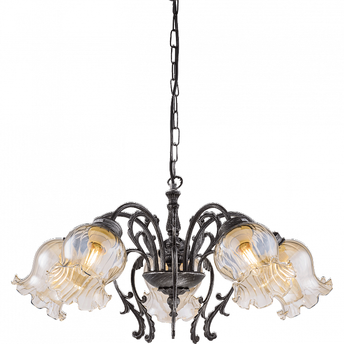 Люстра подвесная Sfera Sveta 85642/5 BK+SILVER