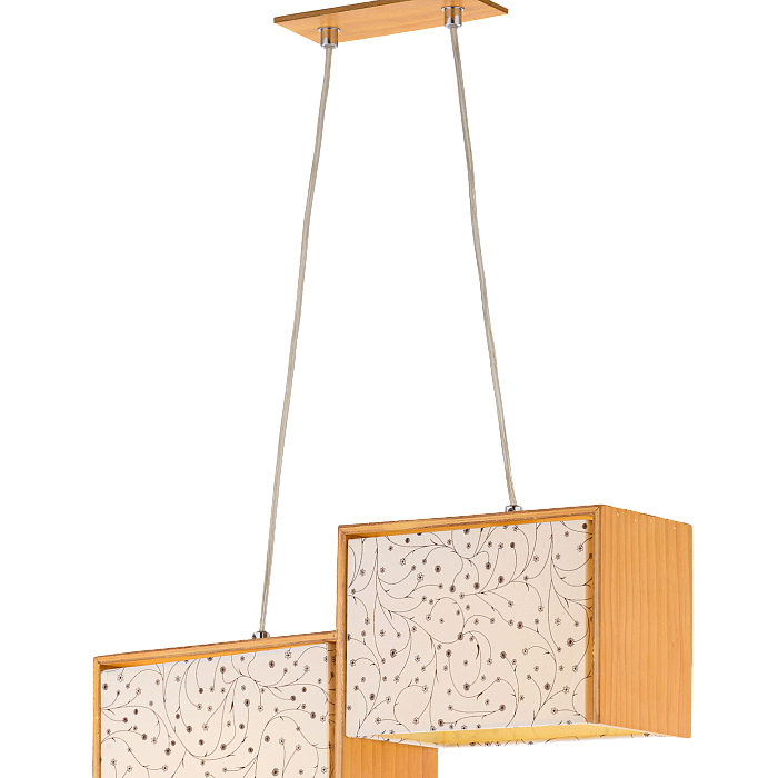 Светильник двойной Sfera Sveta 85502/2PC WOOD+CH